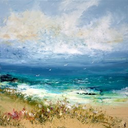 Haven by Hudson Parkin - Original Painting on Box Canvas sized 39x39 inches. Available from Whitewall Galleries